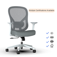 Chaise de bureau ergonomique moderne en maille avec hauteur et dossier réglables, pivotante, pour usage scolaire, personnalisable