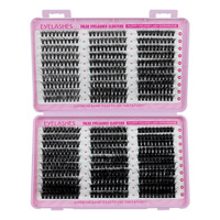 Extensions de cils en éventail à éventail rapide, faites à la main, en cachemire noir mat, effet fleur, pour vente en gros