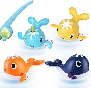 Hot Selling Bad Speelgoed, Magnetisch Vissen Spel Speelgoed Voor Baby Speelgoed Wind-Up Zwemmende Walvissen