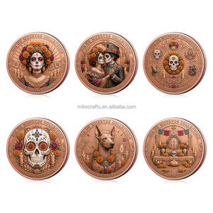 Moneda Conmemorativa <span class=keywords><strong>de</strong></span> Cobre 999 <span class=keywords><strong>de</strong></span> 5oz con Diseño <span class=keywords><strong>de</strong></span> <span class=keywords><strong>Esqueletos</strong></span> del Día <span class=keywords><strong>de</strong></span> Muertos Mexicano, Colección <span class=keywords><strong>de</strong></span> Impresiones <span class=keywords><strong>de</strong></span> Monedas, Venta al por Mayor <span class=keywords><strong>de</strong></span> Artesanía Metálica - Product Image 2