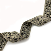 Sangle en jacquard polyester double face personnalisable, motif losanges géométriques durables
