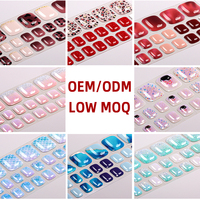 Enveloppes d'ongles en gel UV-free non toxiques, couleurs pastel unies, douces, pour manucure DIY à domicile, directement de l'usine