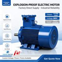 Moteur électrique antidéflagrant YBX3 à faible bruit, 380 V, 15 kW, 18,5 kW, 22 kW, 30 kW, 37 kW, couple de démarrage élevé, châssis en fonte