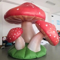 Champignon gonflable géant de Bush de champignon de prix usine avec l'éclairage mené pour le décor d'événements de partie
