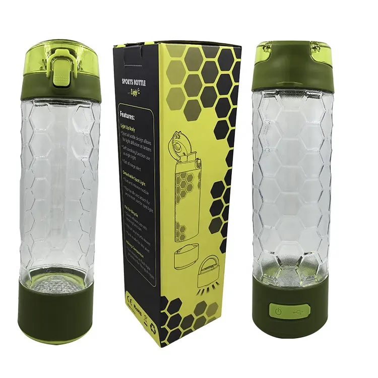 נייד ספורט מים בקבוקי חמישה דגמים Led אור עבור חדר כושר אימון ישיר שתיית זרבובית שתיית בקבוקים קלאסיים