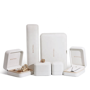 Wholesale Jewelry Package Custom Jewellery Box PU Leather Luxury Bracelet Necklace Earrings Ring Box Packaging Jewelry Box
