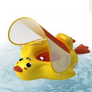 Factory Direct Kids <b>Inflatable</b> <b>Pool</b> Float 70cm Baby Swim Ring with Sun Canopy UV Protection Training Float Backyard <b>Pool</b> Toy - Product Image 5