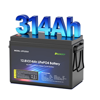 Batterie LiFePO4 étanche haute sécurité 12V 314Ah, borne M8, 6000 cycles au moins, certification CE UN383, garantie 10 ans
