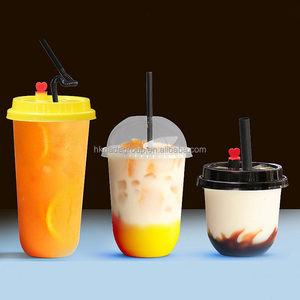 Gobelets à café et à thé au lait à bulles froides en PP de qualité alimentaire personnalisés avec logo transparent 90 mm 700 ml 16 oz avec couvercle - Product Image 2