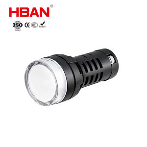 مصباح إشارة بلاستيكي HBAN بجهد 220 فولت تيار متردد، مؤشر LED ثنائي اللون IP65، مصباح إشارة مضيء بحجم فتحة 22 مم للتحكم - Product Image 2