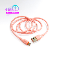 Câble de charge micro-rapide USB personnalisé 1M Silicone liquide Chargeur 2,5 A Câble de données OEM pour Android pour Samsung pour téléphone Xiaomi