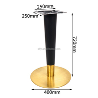 Base de table en acier inoxydable titane épaissi, robuste, anti-tremblement, dorée noire, simple ou double colonne, pour table à manger