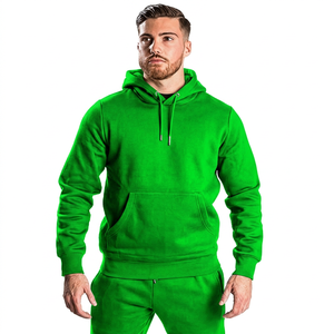 Sudadera con capucha morada para hombre, corte regular, forro polar de algodón, estilo casual, color sólido, diseño con bolsillos - Product Image 4