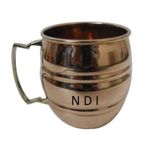Top Qualité Eau Potable Moscou Tasse Pur Solide Cuivre Tasse Grand Stockage D'eau Profonde Forme Personnalisée Cuivre Mule Tasse Avec Poignée - Product Image 3