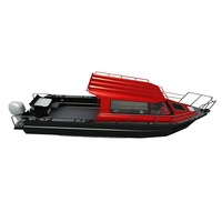Bateau de pêche en aluminium sur mesure de 9,6 m, bateau rapide, yacht, pêche en mer, rouge, vente directe de Chine
