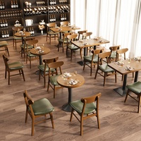 Ensemble de salle à manger en bois massif personnalisé-Meubles Retro Cafe & Bistro