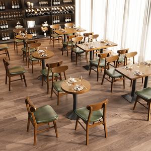 Set da pranzo personalizzato in legno massello-mobili retrò per caffè e bistrot - Product Image 3