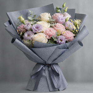 Luxury Grey Waterproof Flower Wrapping Paper Matte Korean Style Bouquet Packaging Material Sheets for Florist Supplies DIY Shop - Product Image 3