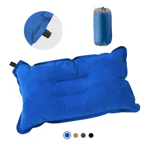 Ngoài trời tự Inflatable cắm trại gối du lịch thoải mái cổ gối PVC xách tay Inflatable gối không khí