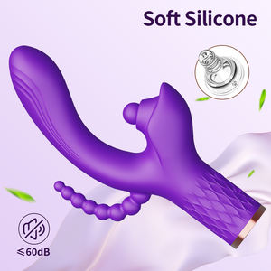 Vibration de lapin vibrant à perles rondes avec fonction de stimulation 3 en 1 Vibrateur sexuel pour <span class=keywords><strong>femme</strong></span> - Product Image 6