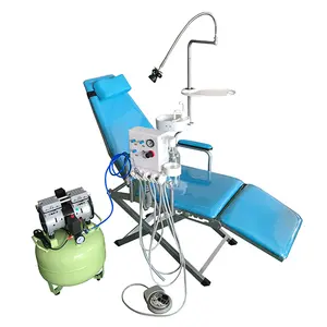 Unidad Dental portátil plegable de alta velocidad, silla Dental de succión cómoda, móvil