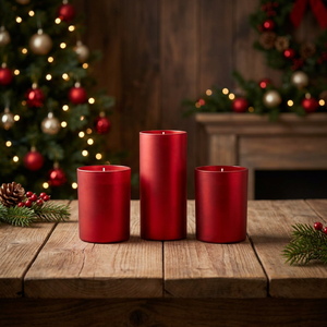 Large Red Christmas Geometric Glass Flower Pot <b>Planter</b> with Drainage Hole Eco-Friendly Indoor <b>Outdoor</b> Home Decor - Product Image 1