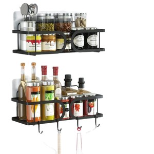 Bathroom Storage Rack Wall Mounted Black 60X70cm Durable Shower Gel Holder Shelf - Product Image 5
