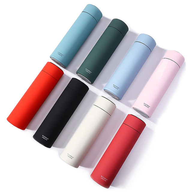 Custom Wholesale Thermos Bottle 500ml Stainless Steel Double Wall Smart Water Bottle Reminder Vacuum Flask with LCD Screen