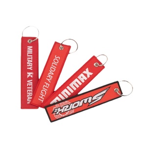 Double-Sided Custom Embroidery Patch Keychain Fabric Logo Promotional Gift Embroidered Key Ring for Bag for Bag and Carabiners