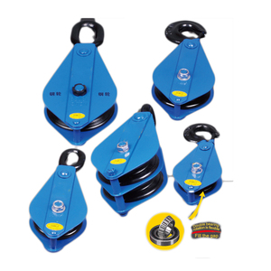 Bloques de Arrastre Portátiles de Alta Resistencia de 50 Toneladas con Certificación CE, Marca SHUHUI, Azules, Sin Fin, con Triple Polea y Eslingas de Arrastre - Product Image 1