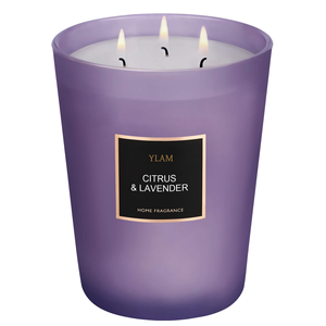 Elegant <strong>Citrus</strong> Lavender Scented <strong>Candles</strong> - Refined Home Fragrance with Soy Wax for Living Room and Bedroom Decor - Product Image 1