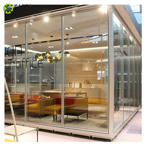 높은 벽 차가운 칸막이실 장식적인 Partitian 건강한 증거 유리제 사무실 칸막이실 - Product Image 2