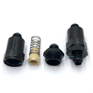 Custom CNC Machined Black Aluminum AN6 AN8 AN10 Washable Racing in <strong>Line</strong> <strong>Fuel</strong> <strong>Filter</strong> with Brass Insert - Product Image 3