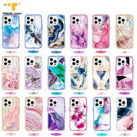 Étuis de téléphone en marbre pour iPhone 16 Pro Max 15 Plus 14 13 12 11 XR 8 Plus 3 en 1 Housse de protection antichoc robuste