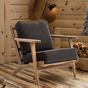 Fauteuil d'intérieur moderne extensible en bois pour le salon, la chambre à coucher et la salle à manger-Mobilier de maison polyvalent - Product Image 5