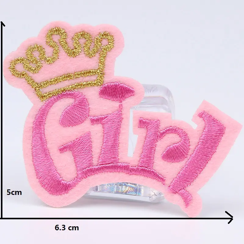 Factory direct embroidery cloth paste letter girl patch patch clothing accessories handmade hat shoes accessories accessories