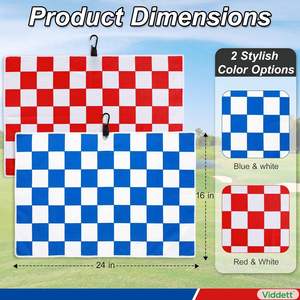 Serviette de golf en microfibre de haute qualité, tissée en nid d'abeille, avec logo brodé personnalisé - Product Image 2