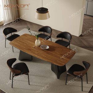 طاولة قابلة للتوسيع لتناول الطعام من الراتنج متعددة الوظائف تلسكوبي صلب للعمل بلفيت ديكور المنزل القماش الثاني القابل للتوسيع - Product Image 4