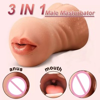 Analer Masturbator Cup Erwachsenen-Sexspielzeug Realistische Taschenvagina für Männer Silikon TPE Masturbator Saugmaschine