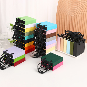 Custom Logo Small Jewelry Paper Packaging <b>Gift</b> <b>Box</b> with Slide Out Drawer and Clear PE Film for Rings and <b>Earrings</b> - Product Image 4