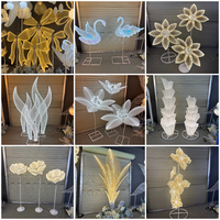 LEDA Motif Danseuse de Ballet Dorée Lumineuse, Lumières de Fond Féeriques, Support de Lumière LED pour Allée, Décoration pour Mariages et Événements