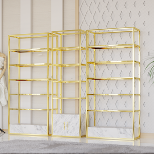 Étagères de présentation en acier inoxydable pour magasin de cosmétiques Sac pour boutique de chaussures Étagères pour magasin de cosmétiques avec armoire - Product Image 3