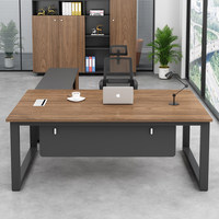Ensemble de chaise de bureau de direction - Mobilier de bureau moderne et minimaliste en bois, personnalisable avec table d'appoint, armoire, bibliothèque et rangement, installation incluse