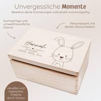 Boîte à souvenirs pour bébé en bois personnalisée avec nom, cadeau de naissance, cadeau de baptême, cadeau de Noël pour bébé fille ou garçon