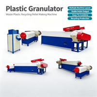 Mesin Granulator Plastik Dua Tahap untuk Daur Ulang Limbah Plastik Lunak dan Keras, Peralatan Produksi Granul