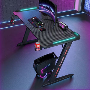 Escritorio Gaming RGB para Deportes Electrónicos con Ajuste <span class=keywords><strong>de</strong></span> Altura, Mesa <span class=keywords><strong>de</strong></span> Computadora <span class=keywords><strong>de</strong></span> Metal y Fibra <span class=keywords><strong>de</strong></span> Carbono, Directo <span class=keywords><strong>de</strong></span> Fábrica para Oficina en Casa - Product Image 3