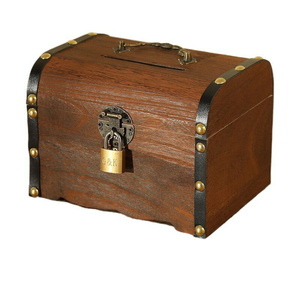 Bronze Wooden Lockable Currency Tray, 5 Compartment Cash Organizer With Coin Tray Insert Cash Organizer Money Storage Box With Lockable Cover Money
