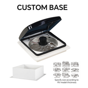 HOMFUL Lanterneau de Caravane <span class=keywords><strong>Accessoires</strong></span> VR Ventilateur d'Extraction pour <span class=keywords><strong>Camping</strong></span>-<span class=keywords><strong>Car</strong></span> Électrique de Toit avec Télécommande - Product Image 2