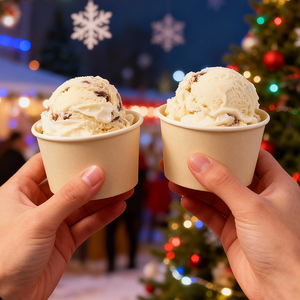 Vente flash : gobelets à glace en papier kraft biodégradable de qualité alimentaire, imprimés sur mesure, 3 oz, 4 oz, 6 oz, 12 oz - Product Image 4