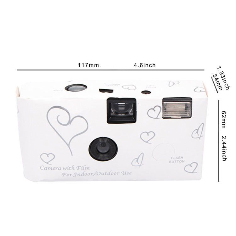 Disposable Film Cameras – 3-Pack With Flash, 34mm Color Film, Simple Use For Weddings, Parties, Travel (White)